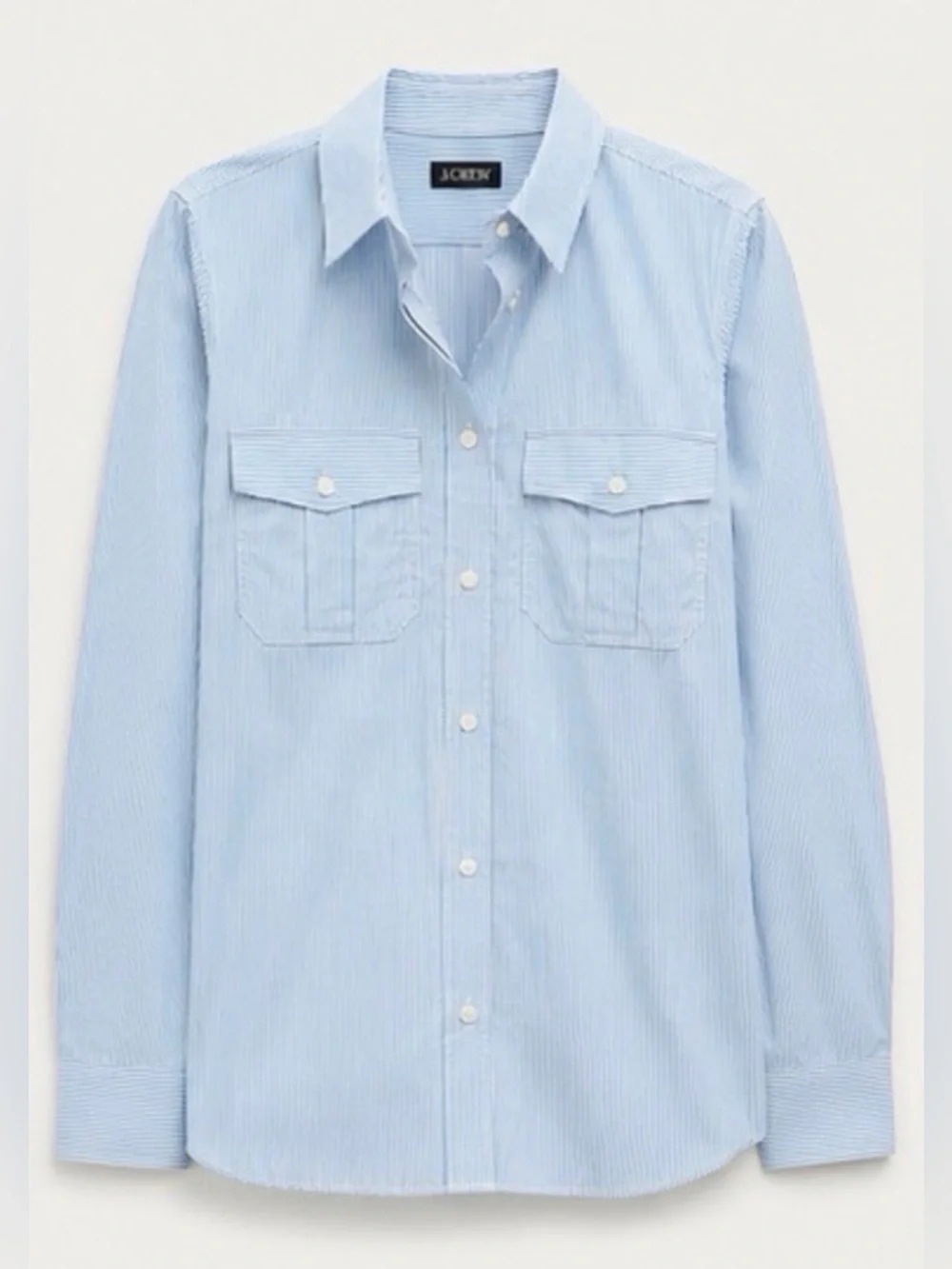 J.Crew Jules classic-fit stripe shirt in blue and white